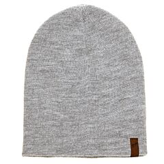 Plain Beanie - Heather Grey