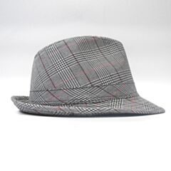 Fedora - Tartan - Black