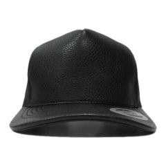 Leather High Trucker - Black